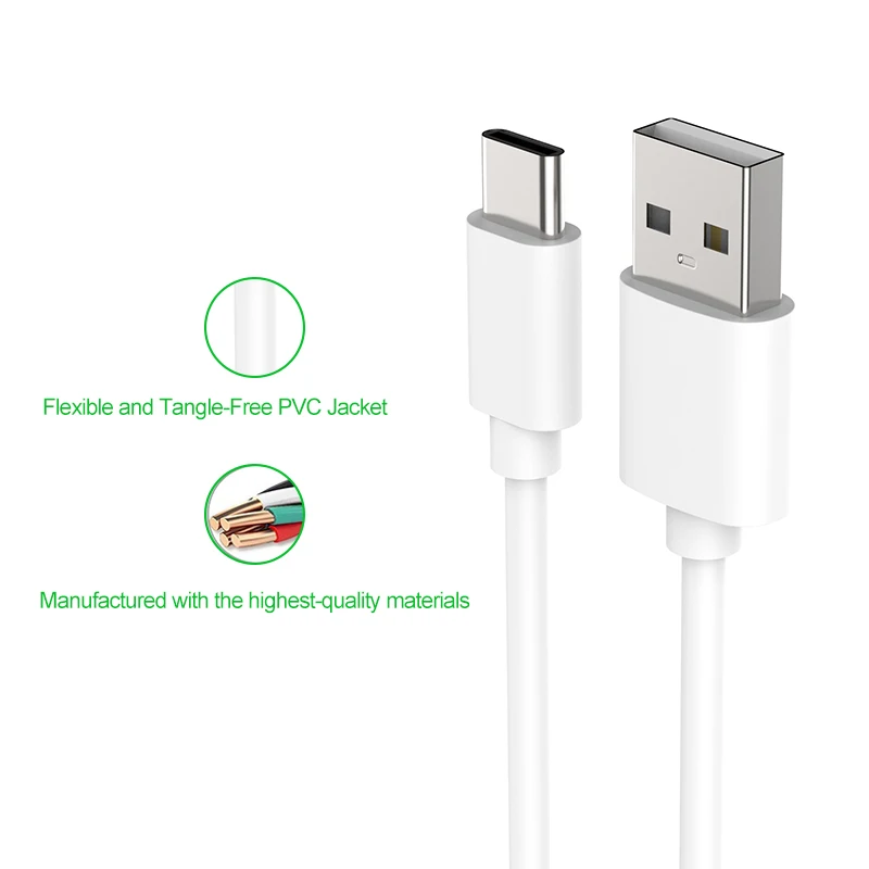 3,3 фута ПВХ 2,1 А Ток USB к Type C Micro для iphone коннектор зарядный Шнур кабель для huawei для Motorola
