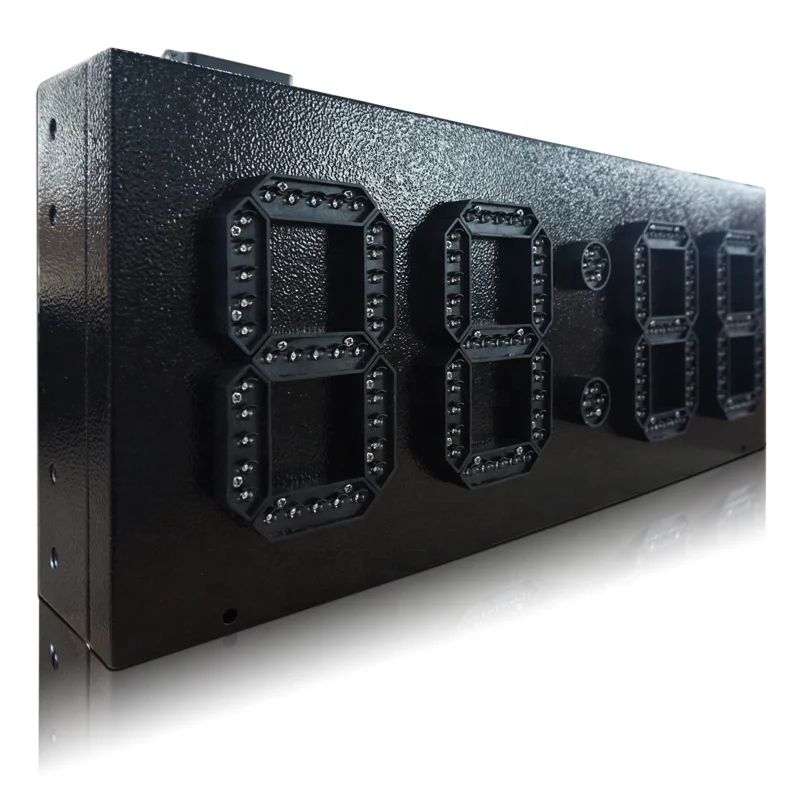 Jhering Long Life Outdoor Digital Wall Clock with LED Display Thermometer and Stopwatch Functions