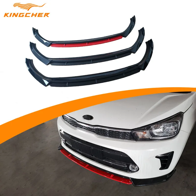 KINGCHER Car Accessories Front Bumper Shovel Lip Spoiler Diffuser Fit For KIA Pegas Soluto 2018 2019 Front Lip