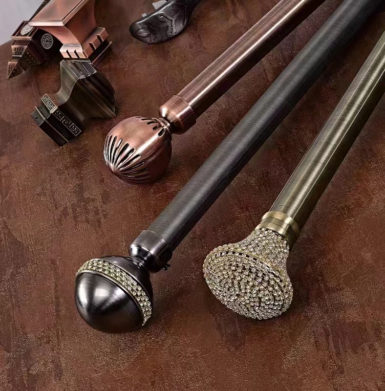 Curtain Pole Rustic Industrial Curtain Rods Vintage Curtain Rail pole Set