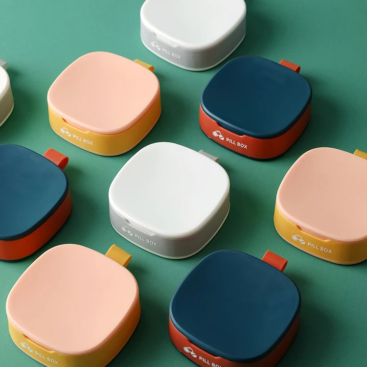 Mini portable pill box Moisture-Proof Sealed pill organizers travel medicine storage box