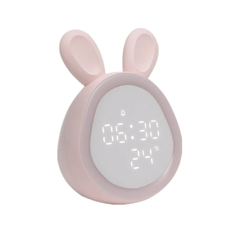 Desk Alarm Cute Rabbit Shape  LED Table Digital Alarm Clock For Kids