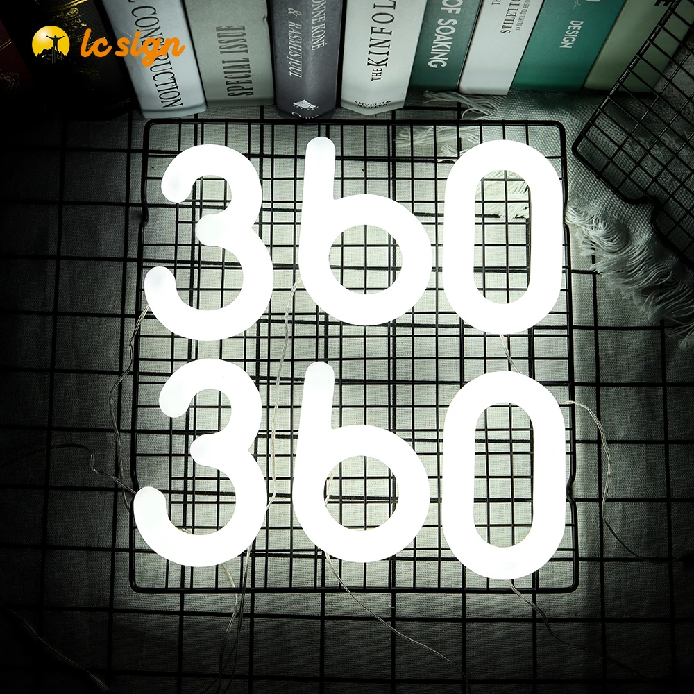 New arrival 360 degree led neon sign neon letter light sign for store logo neon sign