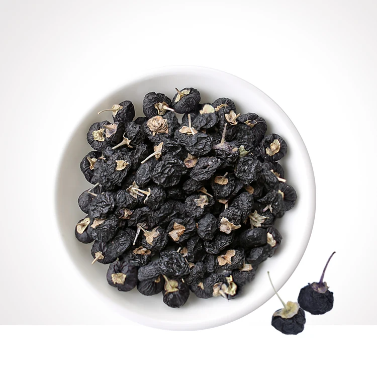 
100% Qinghai-Tibetan Plateau Origin NOP Certified Organic Dried Fruits Black Goji Berry Fruit Product 