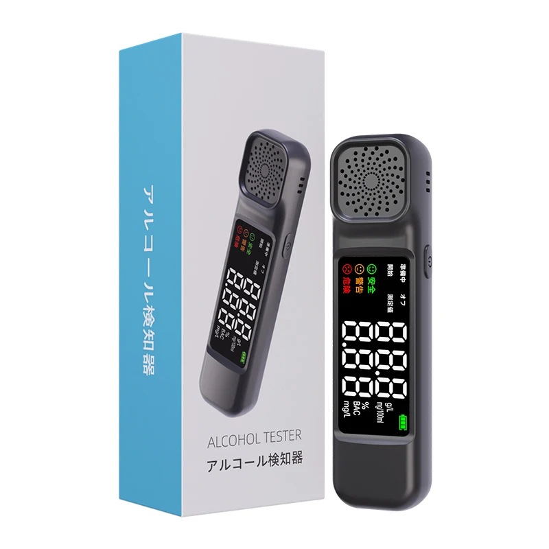 2022 new Design breathalyzer alcohol tester commercial digital breath alcohol tester with lcd clock