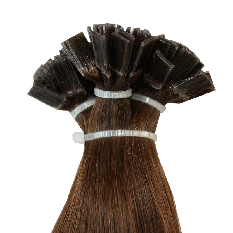 
100% Human Remy Hair Italy Glue Russian Hair Extensions Flat tip Human Hair Extensions 