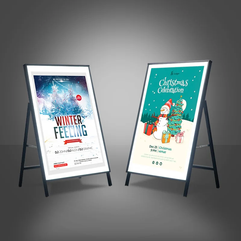 vertical led advertising light box ad led poster frame for restaurant cinema a frame with handle