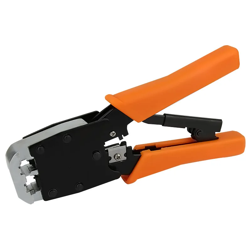 Factory price Aluminium Alloy Portable Ratchet Hand Tool Network Cable Crimper Telephone Line Wire Crimping Pliers
