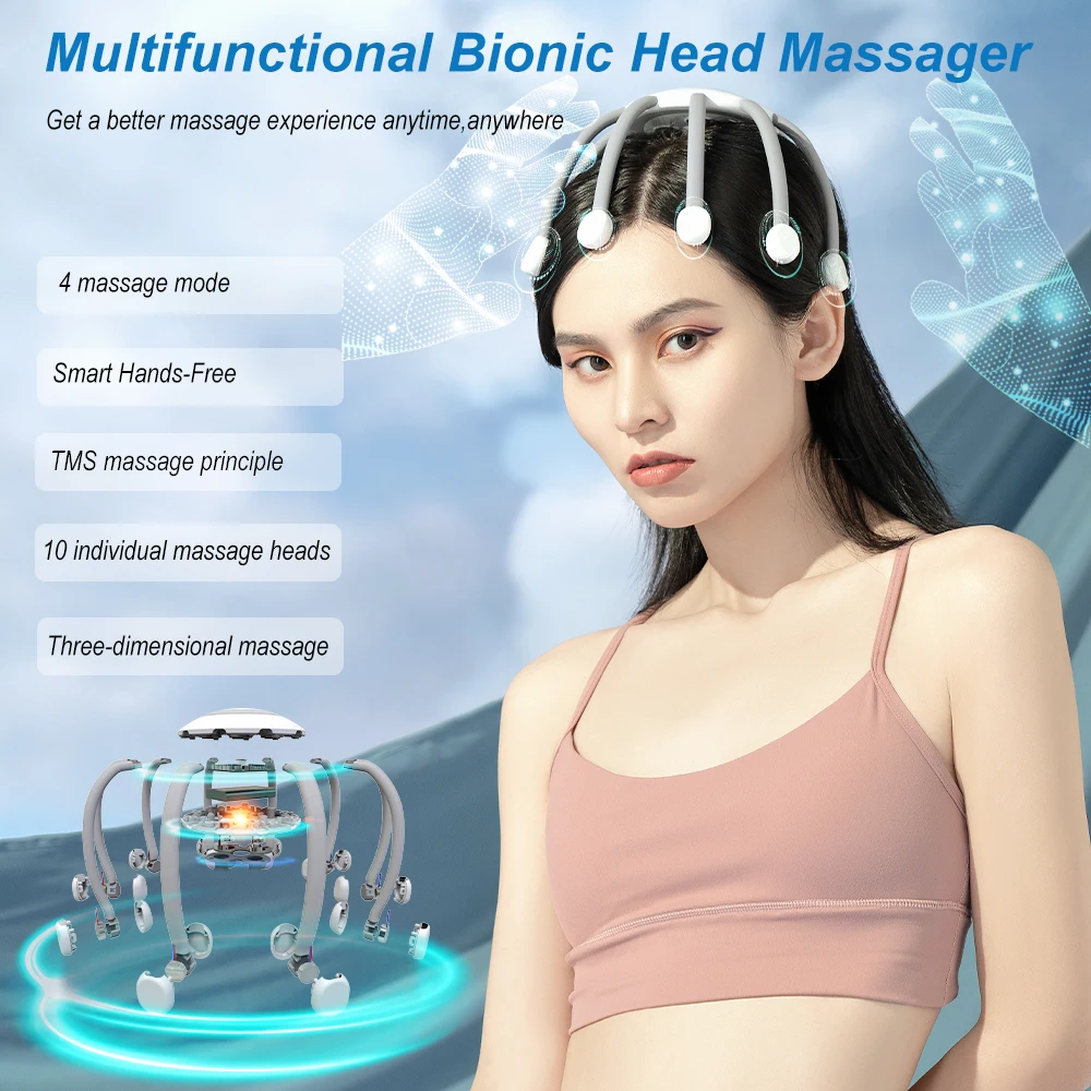 trending products 2024  new arrivals Hot Sale Rechargeable automatic head massager machine Electric Scalp Massage products
