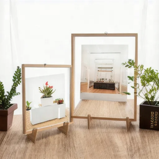Wholesale Transparent Double Sided Glass Picture Wooden Frame And Acrylic Floating Photo Frame Wall Art Marco