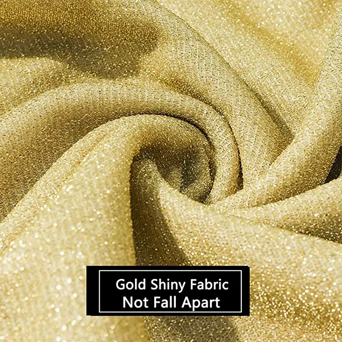 Золотая блестящая шифоновая скатерть для кофейного столика из полиэстера