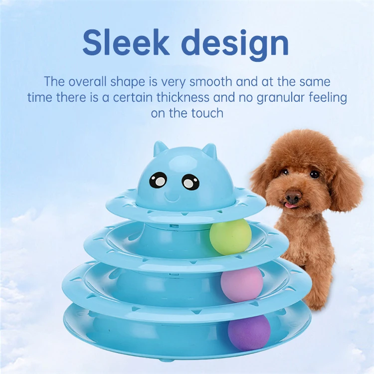 Pet Supplies Cat Accessories 3 Layers Cat Turntable Funny Interactive Pet Toys