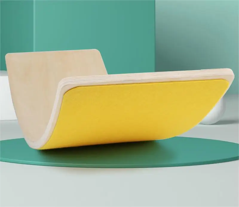 Montessori Teaching Aids Trainer Multi-functional Wooden Balance Board Fitness Wobble Board For Kids