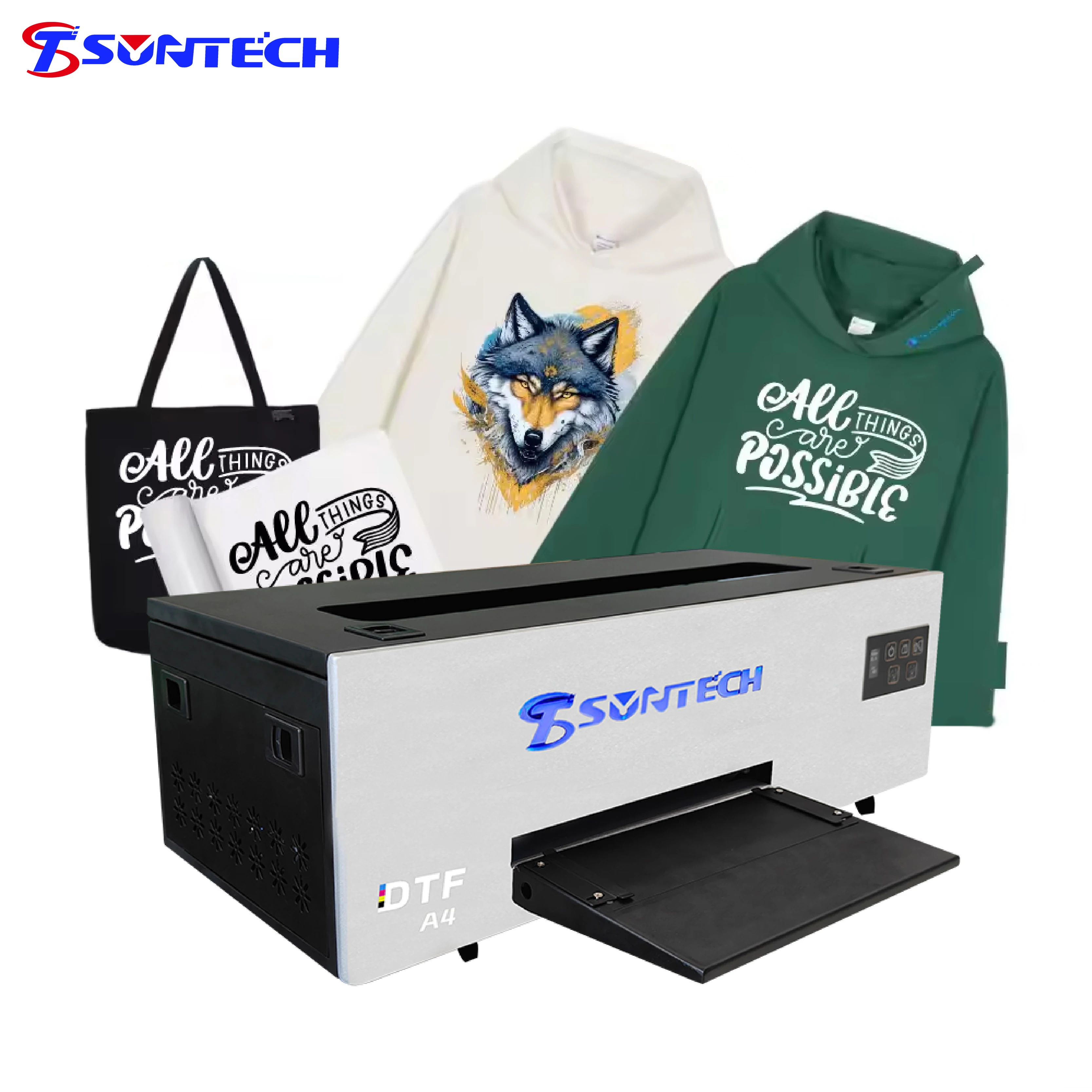 SUNTECH настольный A4 кожаная ткань текстильная УФ-печатная машина парусиновая обувь одежда футболка Ультрафиолетовый принтер