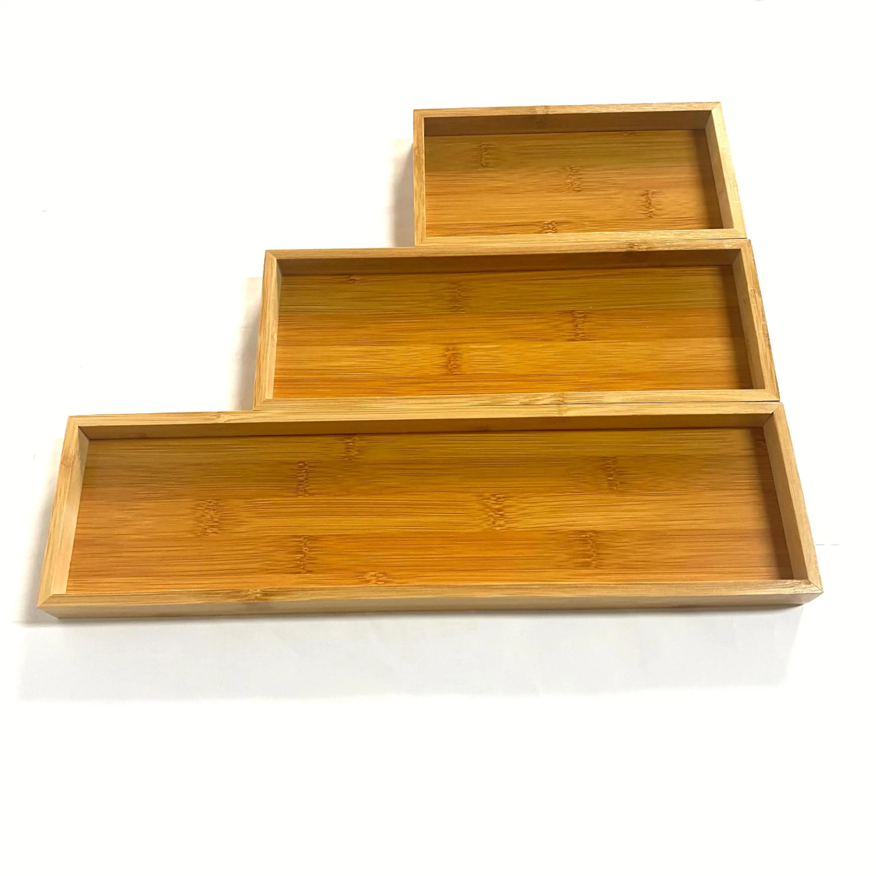 Прямоугольные тарелки для еды бамбуковые сервировочные посуда