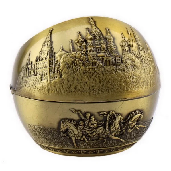 
Retro Windproof Castle Metal Ashtray with Lid Globular Car Ashtray Home Living Room Office Desktop Decor Accessory 