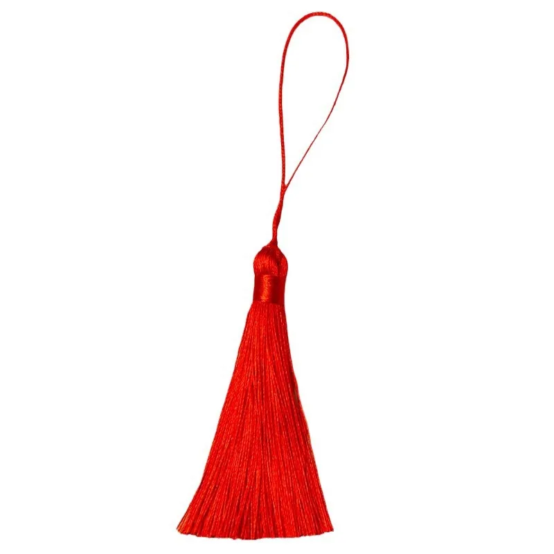 Ordinary 8cm Polyester Tassel Chinese Style Fringe Bookmark for Clothing Hanging Accessories Decorative Pendant for Curtain Use