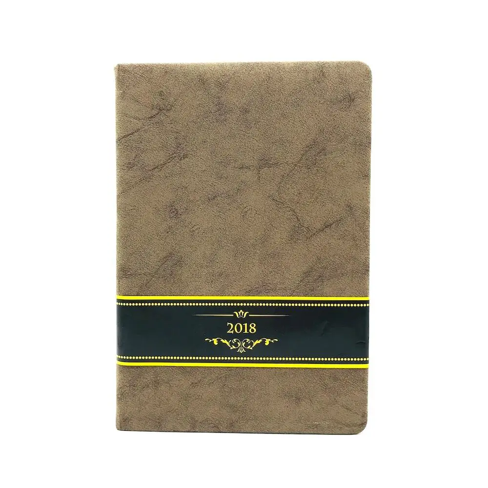 
Easy writing thermal PU leather hard cover promotional leather notebook 