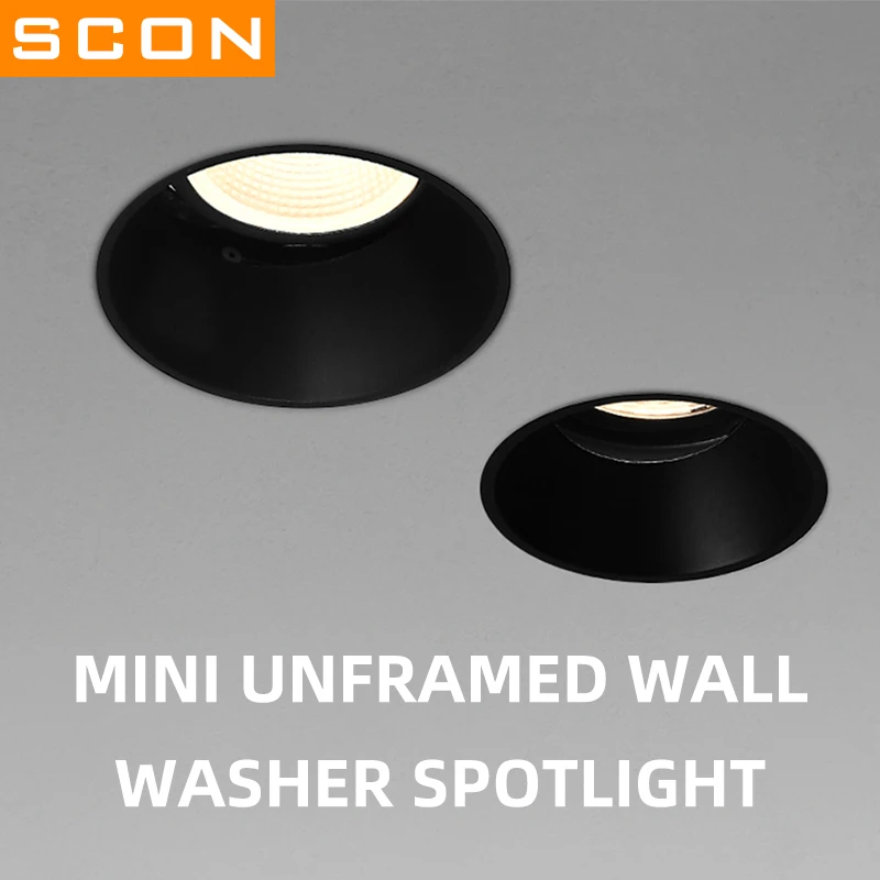 Hot sale scon new commercial household 7w 12w 24w borderless grille light