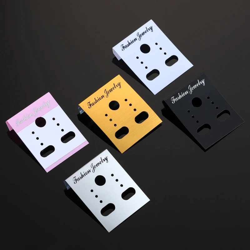 50pcs/bag Plastic Earring Ear Studs Hooks Packaging Display Tag Cards Supplies for Jewelry 30x37mm X19