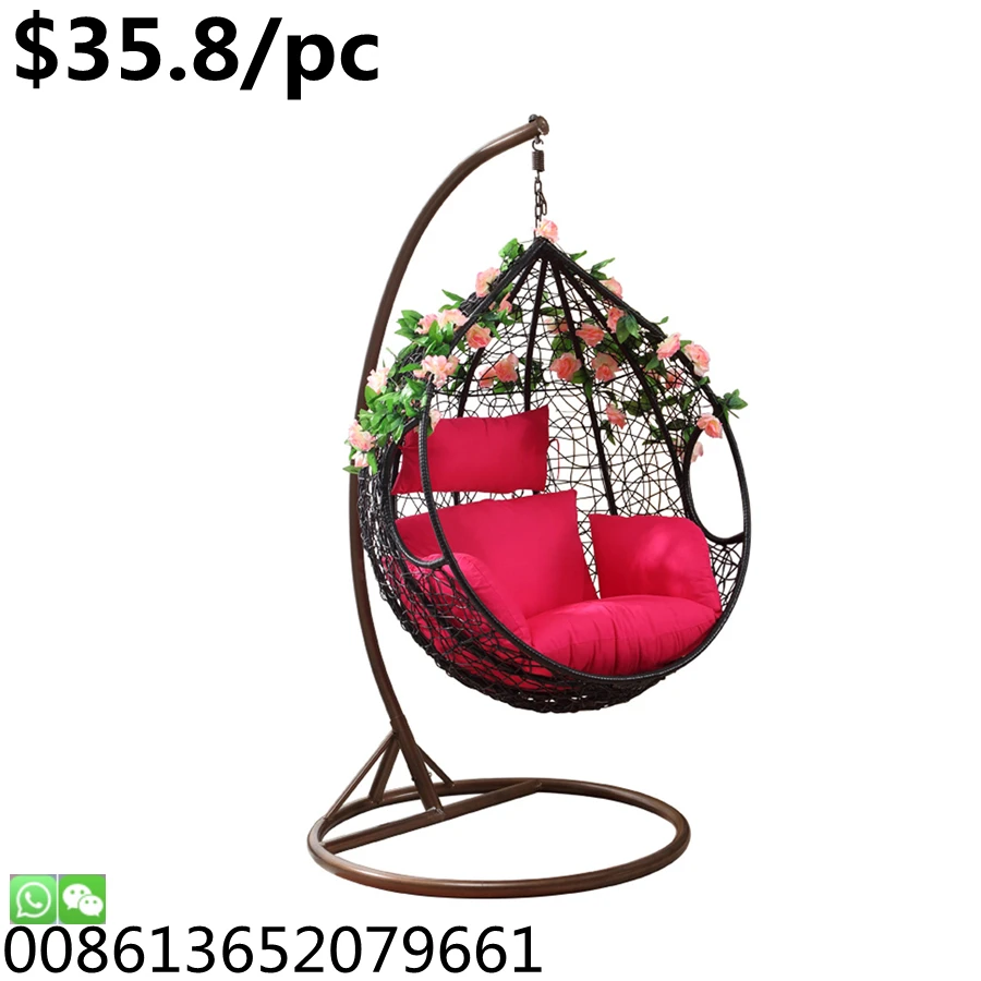 cheap price wicker rattan patio garden party event swing chair