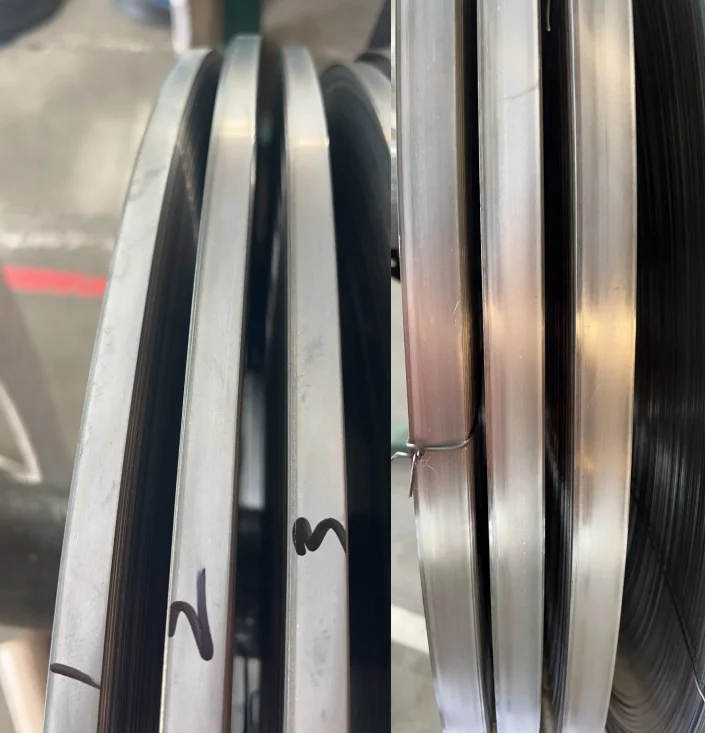 Биметаллическая ленточная пила биметаллическая полоса стальной материал M51 M42 + D6A X32 HSS биметаллическая стальная ленточная катушка