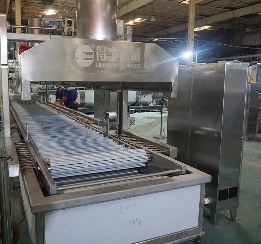 DB Continuous Pork rind skin frying machine Automatic Onion Ring conveyor Fryer Industrial Shrimp Prawn Fish Frying Machine