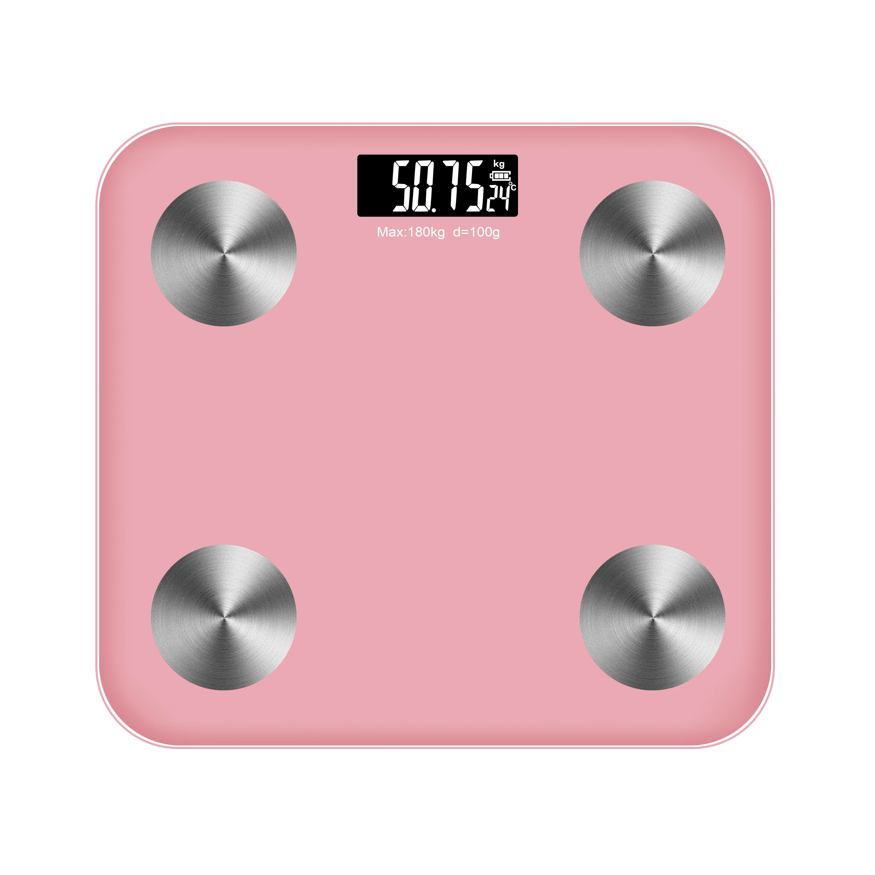 New Type Square LCD Screen App Control Smart 180kg Weight Fat Bathroom Scale Digital For Body