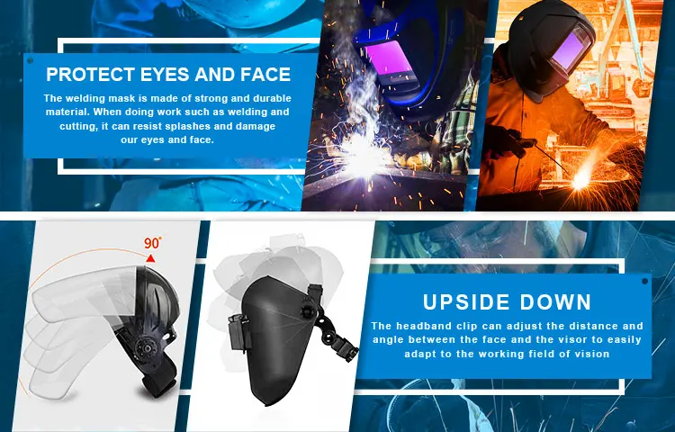 High quality Black Low-Profile Design High Impact Resistance Adjustable Color Touch Screen Controls welding helmets