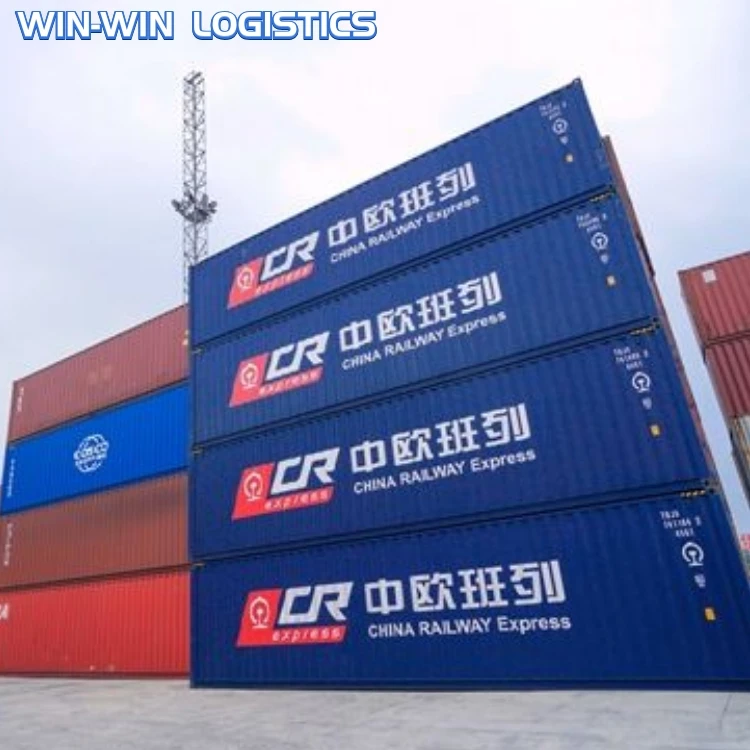 Transport container from china to germany poland europe netherlands uk freight 40ft train cheap fast railway shipping cost