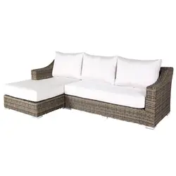 Italian Design Comfortable Modern furniture garden Half round rattan weaving L shaped  Living Room Furniture sofa set