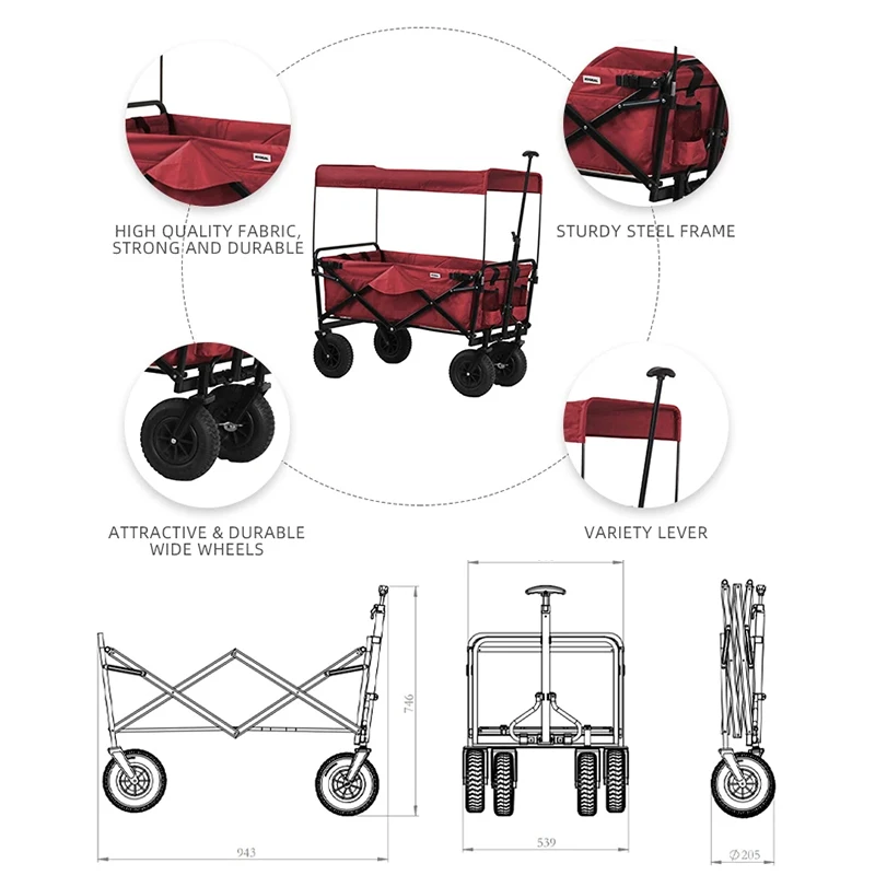 Stroller Hot Sell New Leather Baby Carriage Space Business Kids Gifts Travel Folding Wagon With Canopy