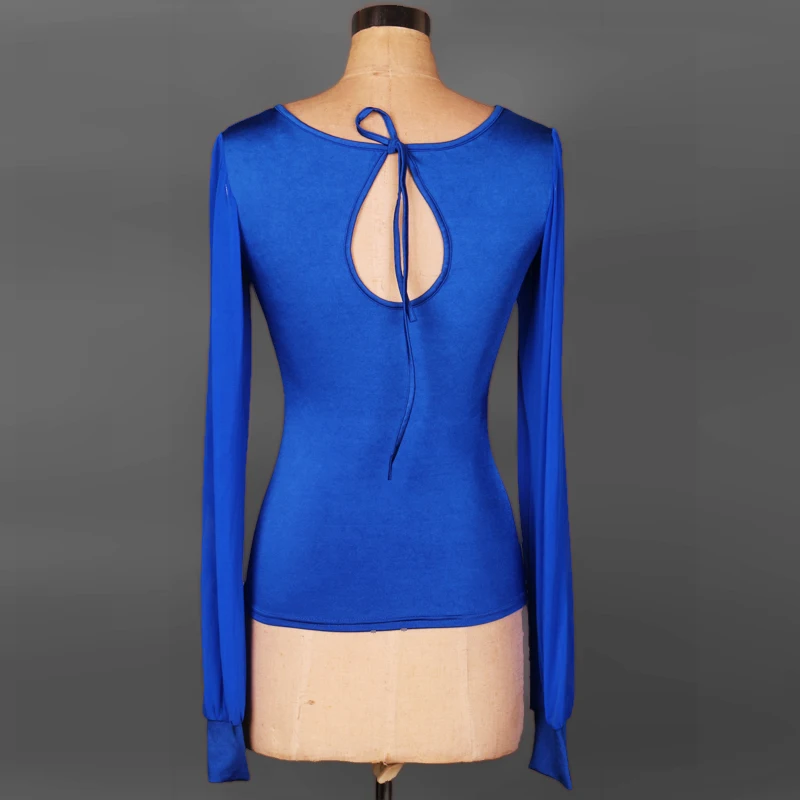 S009 National Standard Dance performance Top Mesh sleeve Ballroom dance