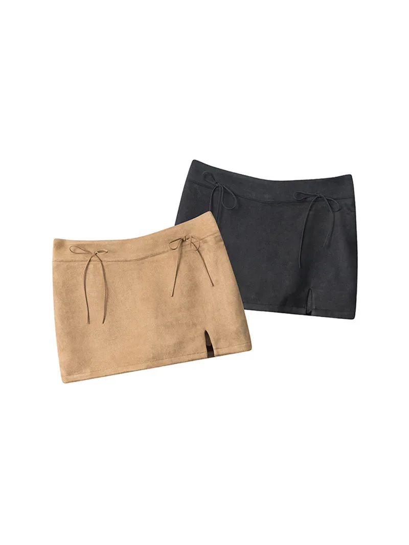 Hot Sale Designer Plain Mini Skirts Ladies Summer Casual Solid Color Sexy Short Bandage Skirt for Women