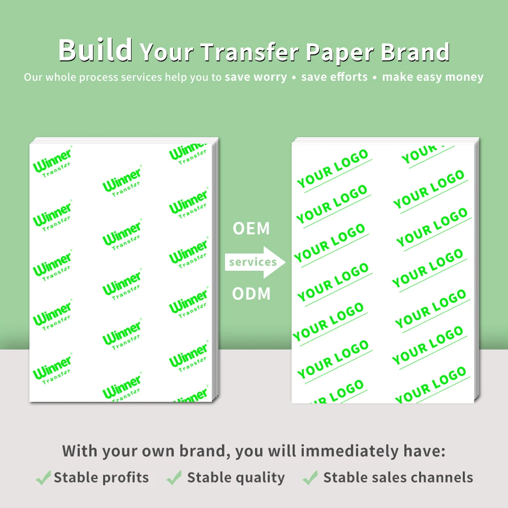 Wholesale A4 8.5 x 11 Inches glow in the dark heat transer paper 100 sheets luminous transfer for Dark and Light/White Fabrics