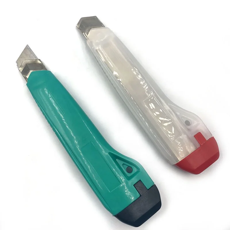 
Comfortable design plastic retrastable PP material SK5 blade cutter tool utility knife 