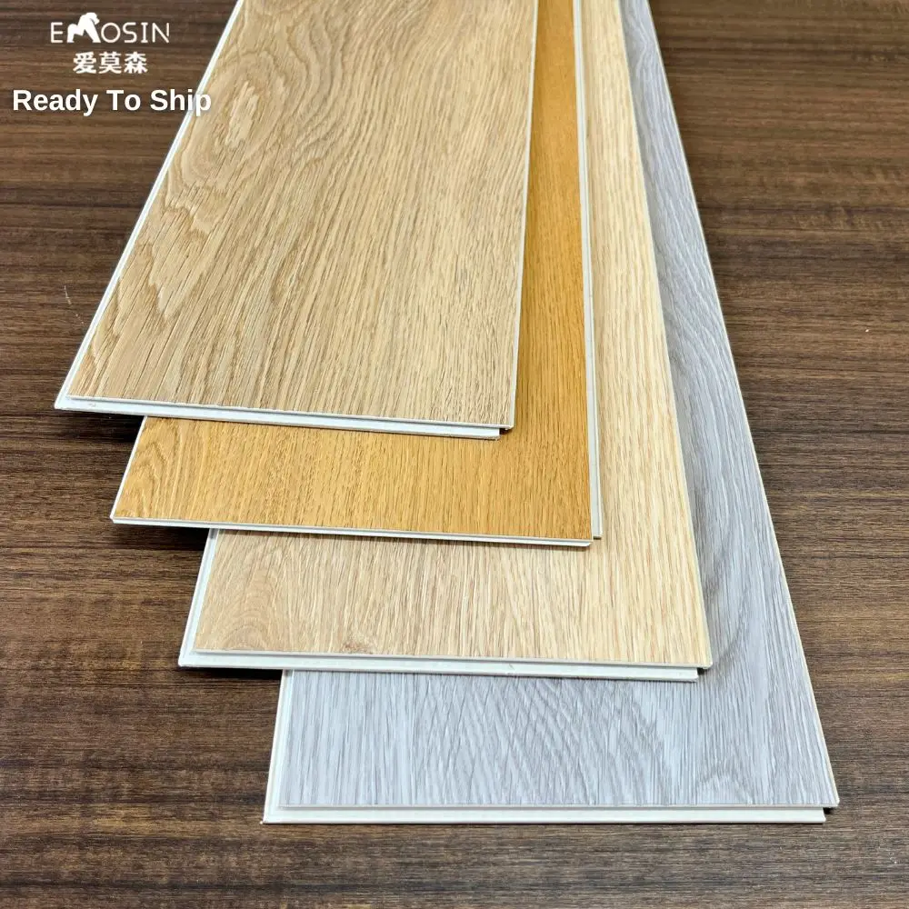 Indoor waterproof 4mm 5mm 6mm 8mm wood grain rigid core pvc plastic plank interlocking click lock spc vinyl flooring