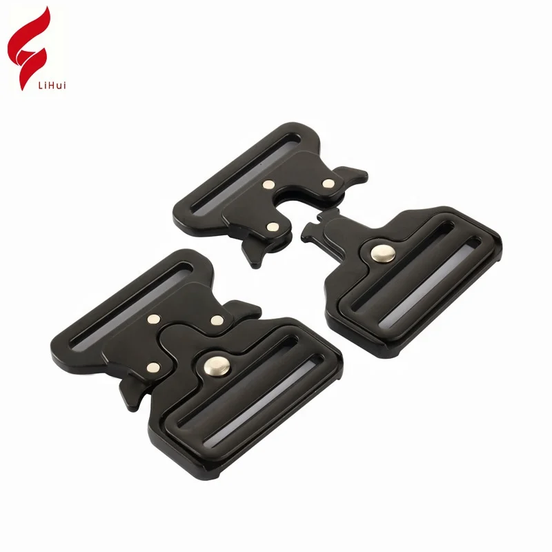 Lihui Factory Outlet Snap Fastener Clasp Metal Buckle Side Release Automatic Surcingle Buckle For Shoulder Strap Backpack