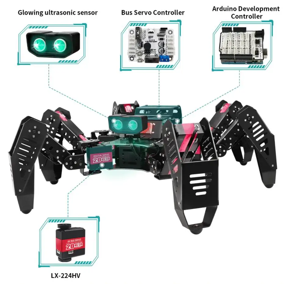Умный робот Spiderbot 18DOF Hexapod Обучающий набор