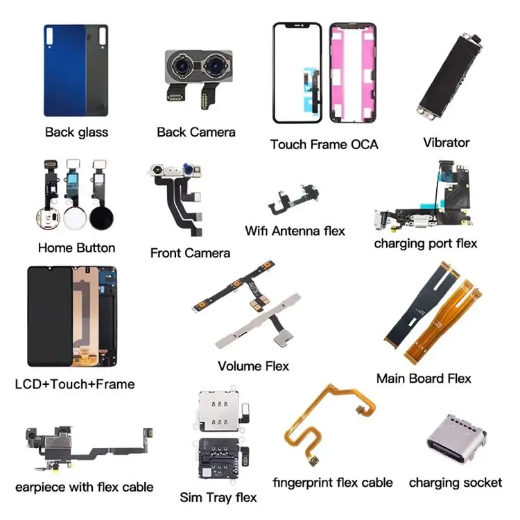 For Gigaset Spare Part Home Button Flex Cable Sim Card Tray Screw Set Mobile Phone Flex Cables for All Models