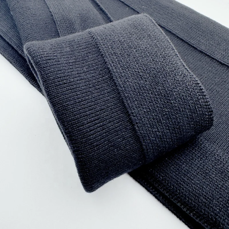Custom thick ribbed hem and ribbed cuff knitting Suitable for winter clothing