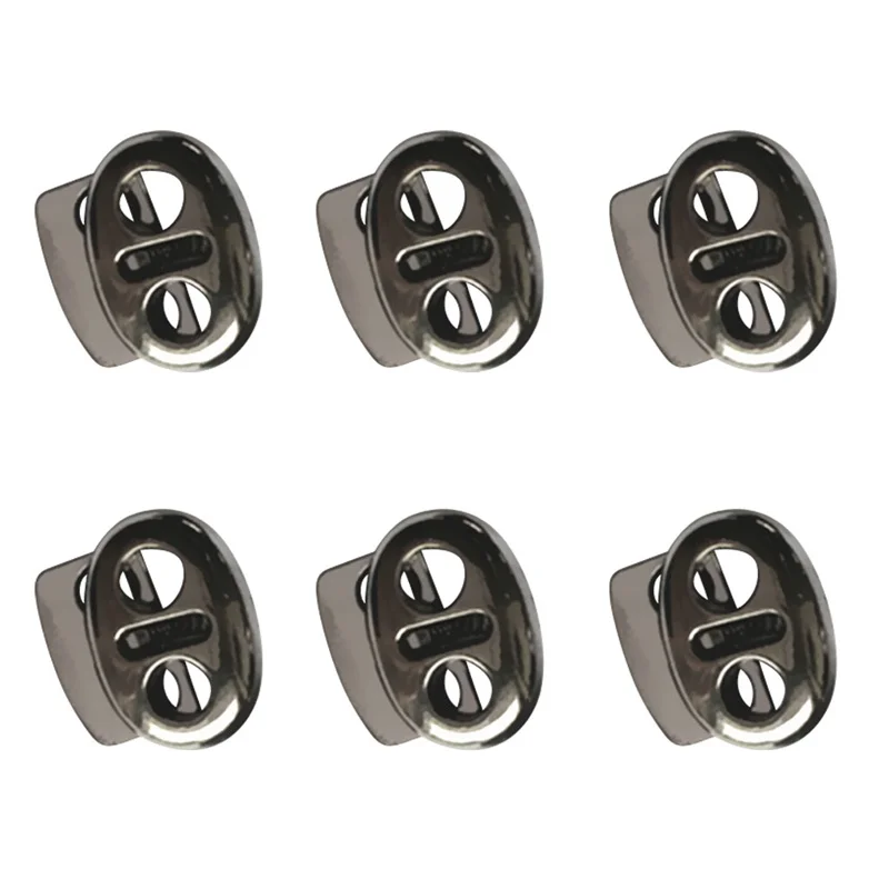 SAS Spring Cord Locks Metal Rope End Double Holes Toggle Stoppers Sliders Rope Clip Fastener Metal Stoppers