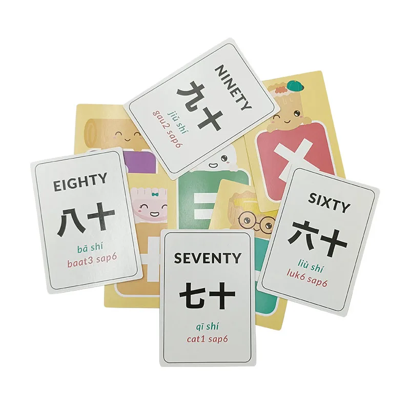 Custom Manufacturers Wholesale High Quality Age-Appropriate Early Education Game Reusable Study Math Flash Card Printing