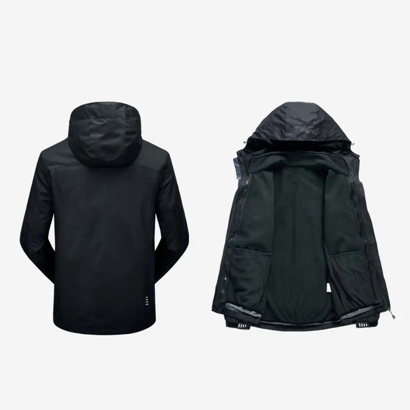2-In-1 Mountain Waterproof Snowboarding Jacket Men Winter Windproof Ski Snow Hooded Outdoor Jackets