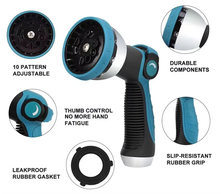 Hang Wall 3/4 Inch Natural Latex Water Pipes Retractable Garden Hose With Spray Gun