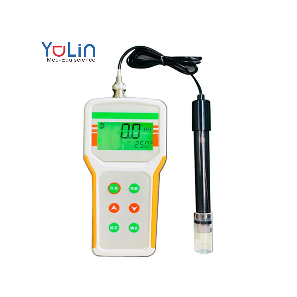 Water Quality Tester Portable Digital Conductivity Meter Waterproof pH Handheld Meter with pH Probe