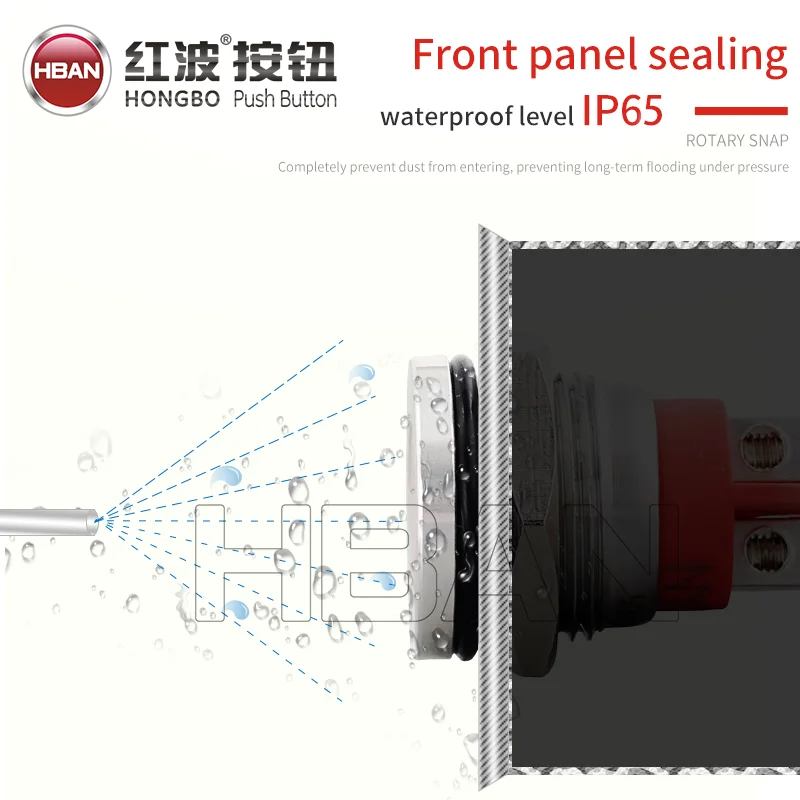 Yellow flat head 22mm mounting holes metal ip67 24 volt dc led waterproof indicator light