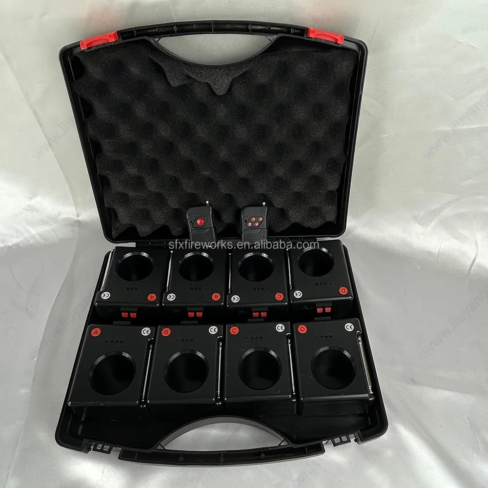 8 Cue Spark внутренняя пиротехника пожарная машина сценический эффект Фейерверк Фонтан мини-приемник Свадьба удаленное обжиг холодный пиро