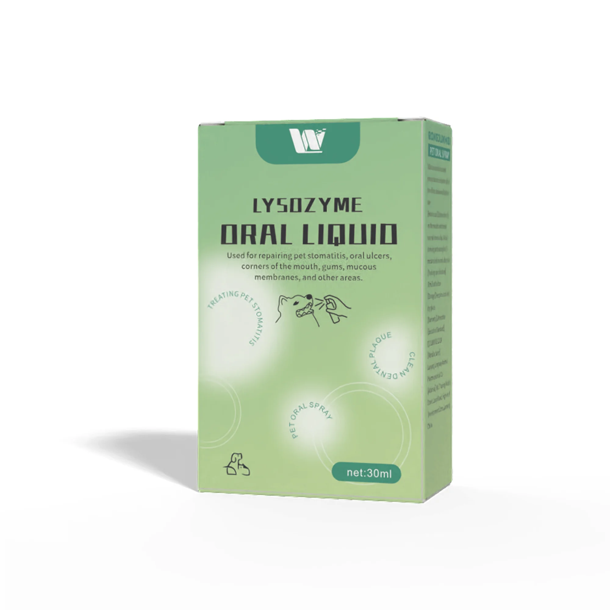 Odor Eliminator Containing Lysozyme 100ml Pet Mouth Spray to Remove Bad Breath Gum Freshener Dog Mouth Cleaner Spray