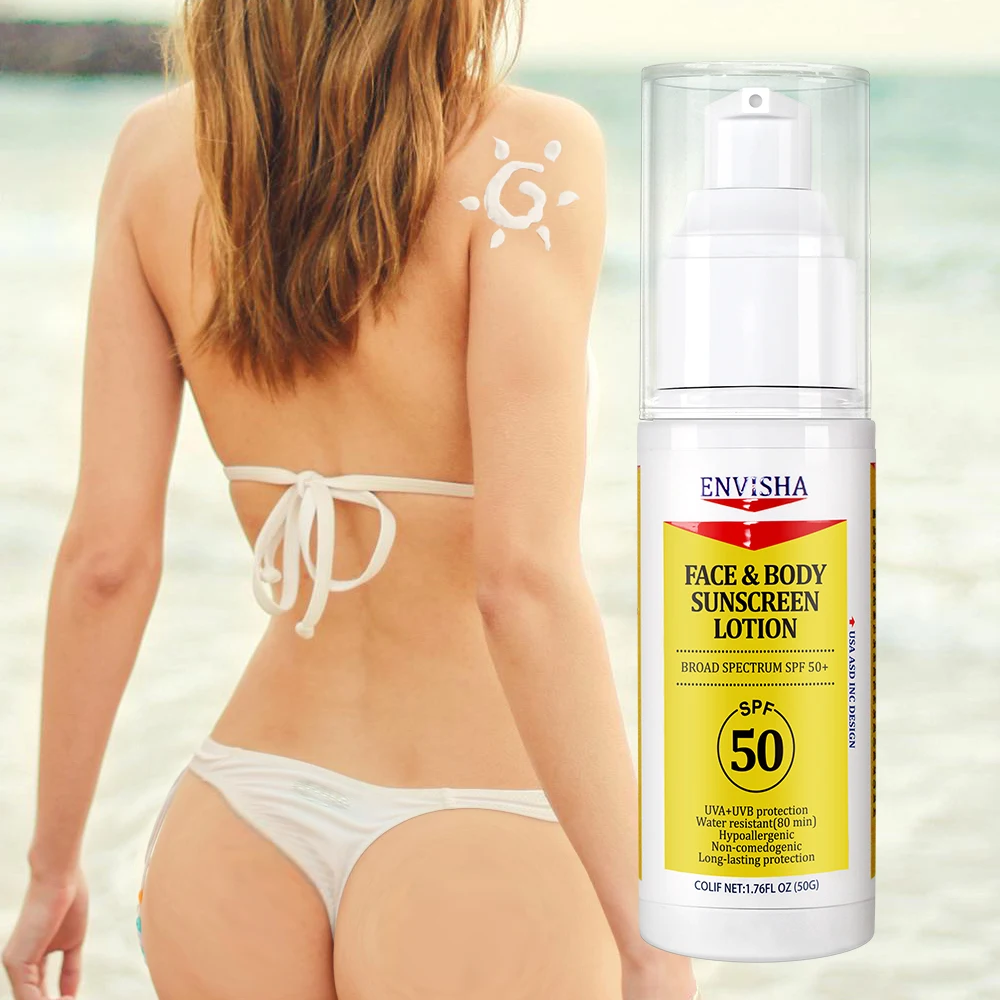 OEM ODM SPF 50 Sunscreen Lotion UVA/UVB Protection Waterproof Sunscreen Sun Block Lotion